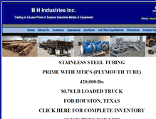 Tablet Screenshot of bh-industries.com